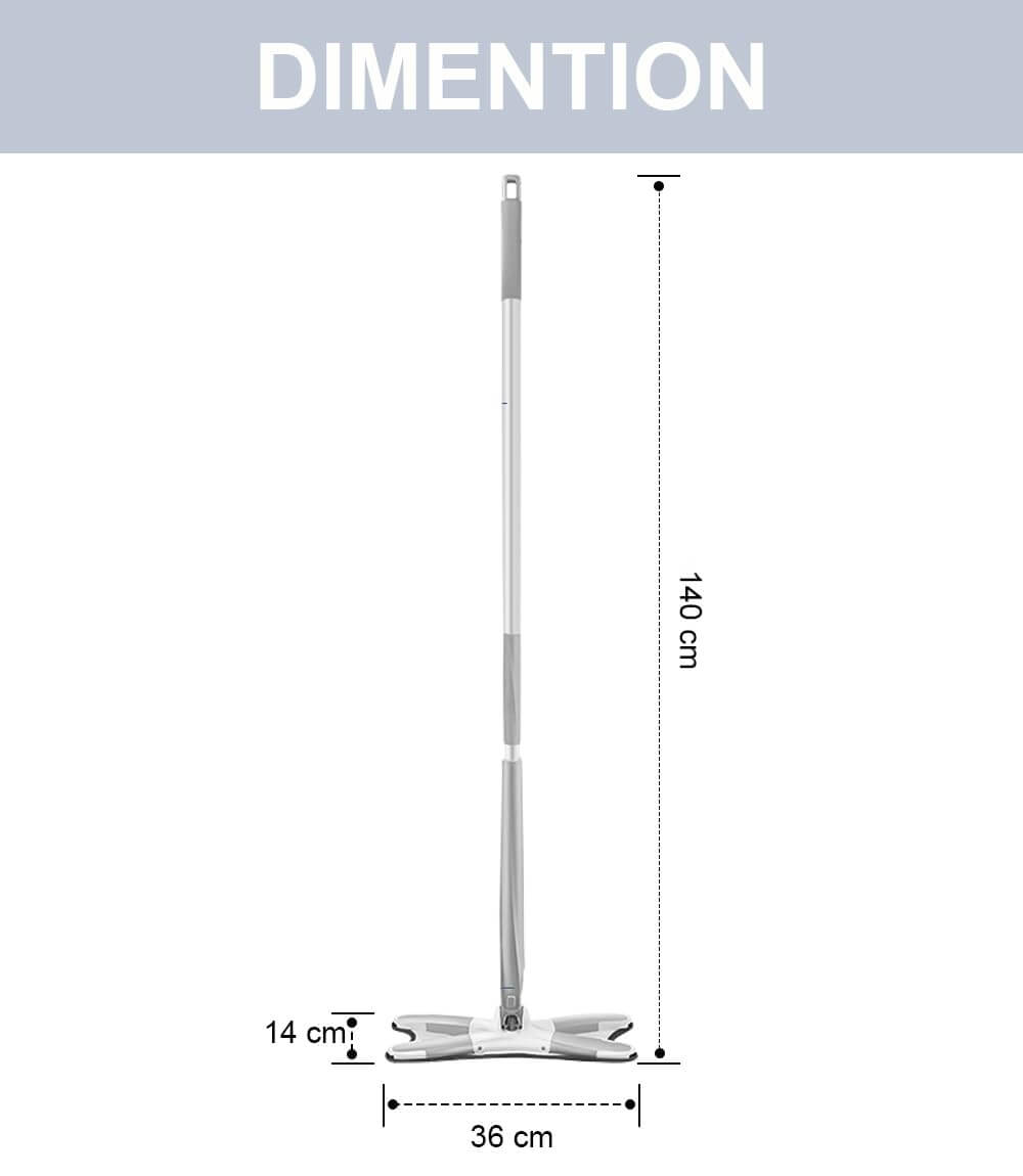 X-Shape 360° Hands-Free Squeeze Mop by Aurevia.work