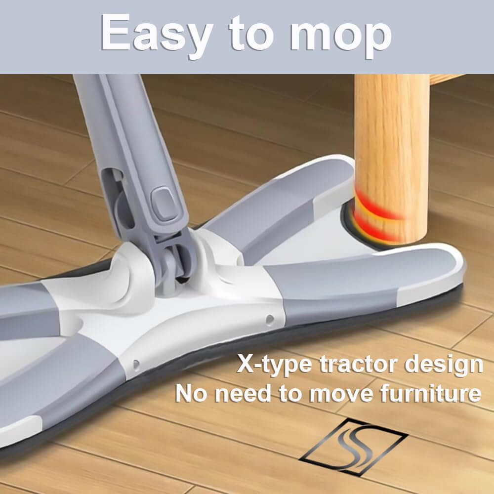 X-Shape 360° Hands-Free Squeeze Mop by Aurevia.work