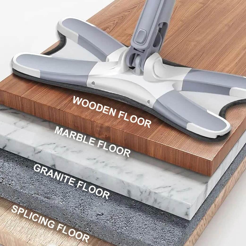 X-Shape 360° Hands-Free Squeeze Mop by Aurevia.work