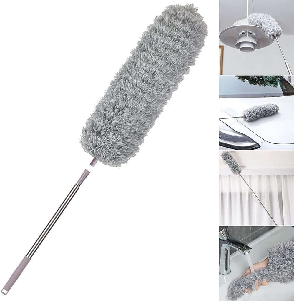 Extendable Microfiber Duster for Ceiling Fan & Home Cleaning