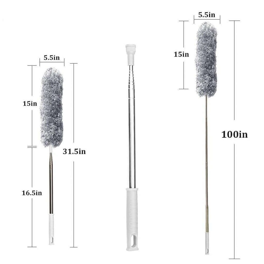 Extendable Microfiber Duster for Ceiling Fan & Home Cleaning